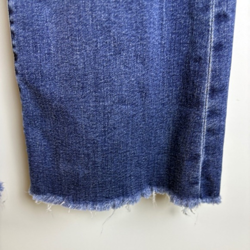 Mother Women Blue Denim Jeans‎ Size 28 Medium Wash Raw Hem Flare Bootcut - Picture 12 of 13